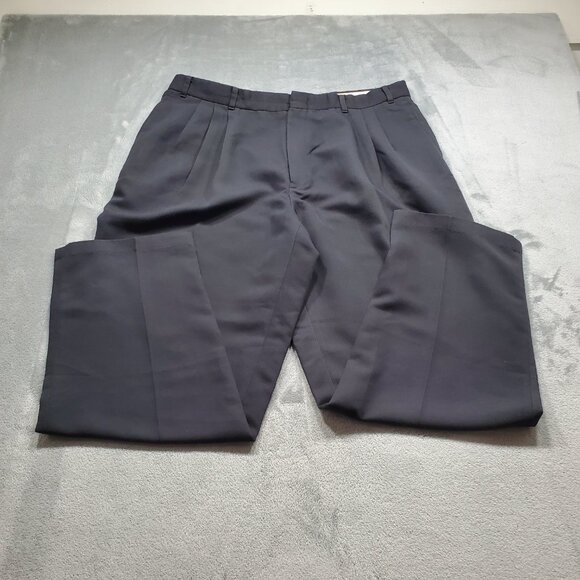 City Streets Pleated Front Dress Lightweight Pants 4 Pckts Black Men Sz 36 x 30 - Picture 1 of 8